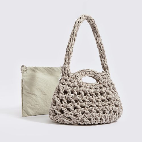 “Tinos cotton” shoulder bag with waterproof pouch